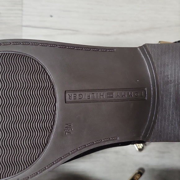 Tommy Hilfiger Womens 7.5M Julie3 Brown Ankle Booties‎ Zippered Biker Moto - Picture 10 of 12